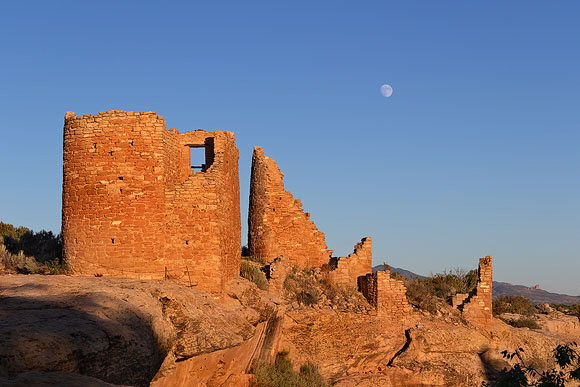 Moonrise over Hovenweep Casttle